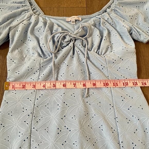 Sweet Blashe Light Blue Women's Mini Dress (Size L) - Picture 10 of 12